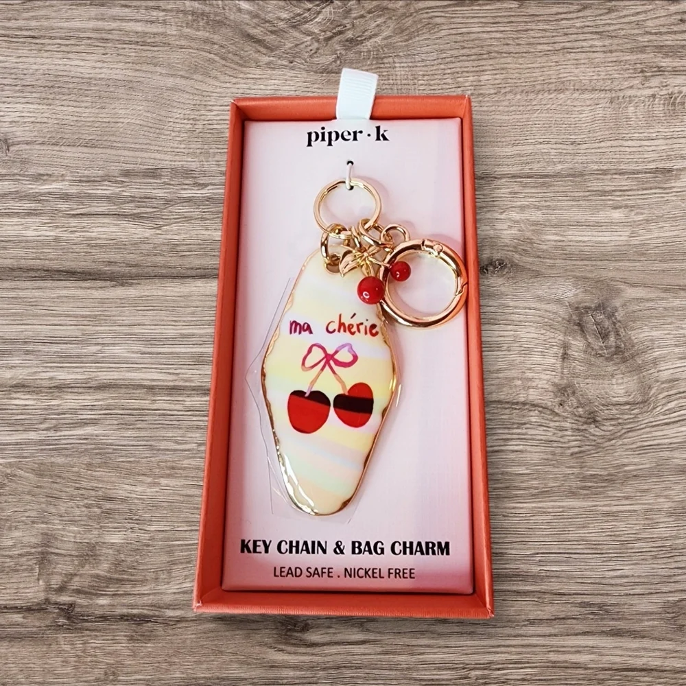 Piper K Cherry Key Chain & Bag Charm